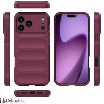 Magic Shield guminis dėklas su kameros apsauga - bordo spalvos (Apple Iphone 17 Pro/Iphone 18 Pro) Magic Shield guminis dėklas su kameros apsauga - bordo spalvos (Apple Iphone 17 Pro/Iphone 18 Pro)